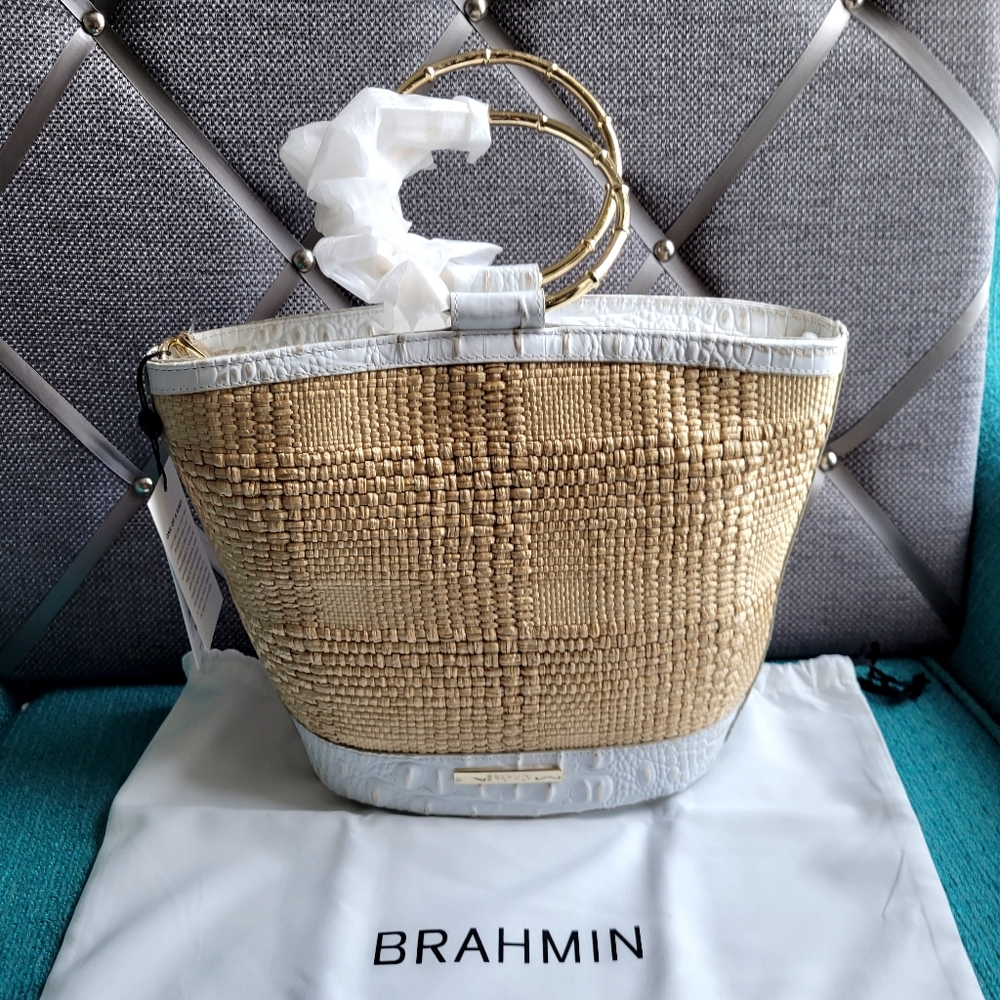 Brahmin Mod Bowie natural sol bag